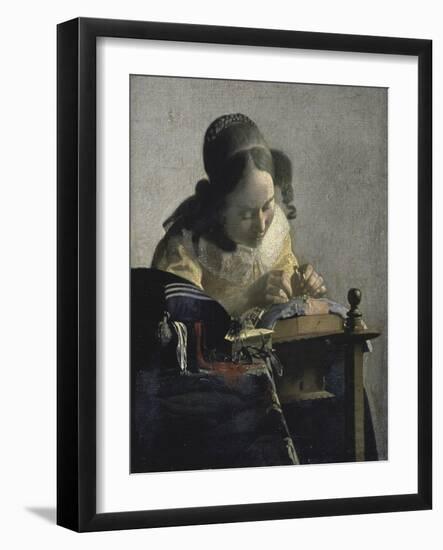 The Lacemaker, 17th century-Johannes Vermeer-Framed Giclee Print