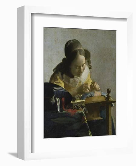 The Lacemaker, about 1665-Johannes Vermeer-Framed Giclee Print