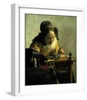 The Lacemaker-Johannes Vermeer-Framed Giclee Print