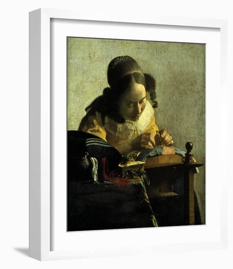 The Lacemaker-Johannes Vermeer-Framed Giclee Print