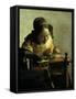 The Lacemaker-Johannes Vermeer-Framed Stretched Canvas