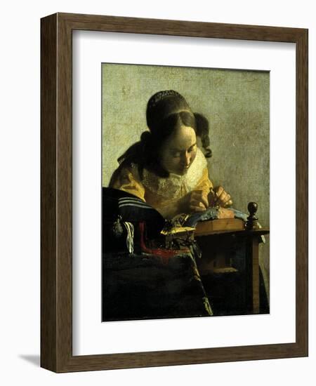 The Lacemaker-Johannes Vermeer-Framed Giclee Print