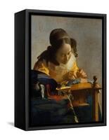 The Lacemaker-Johannes Vermeer-Framed Stretched Canvas