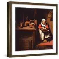 The Lacemaker-Nicholaes Maes-Framed Giclee Print