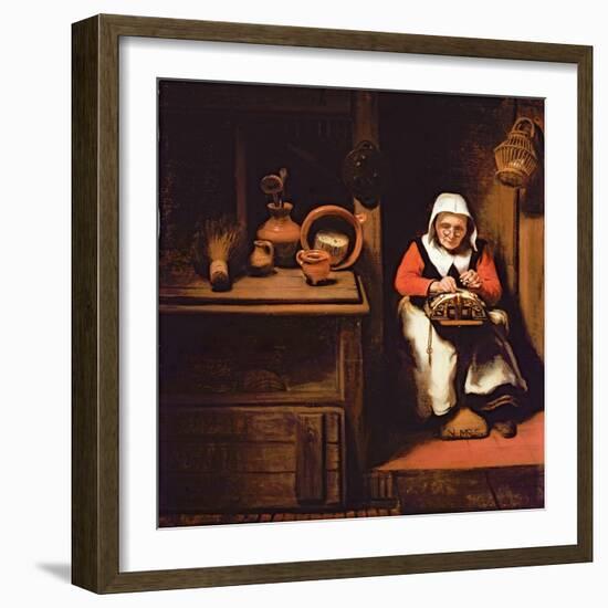 The Lacemaker-Nicholaes Maes-Framed Giclee Print