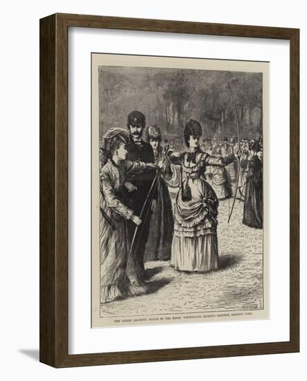 The Ladies' Archery Match in the Royal Toxophilite Society's Grounds, Regent's Park-null-Framed Giclee Print