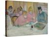 The Ladies in the Dining Room-Henri de Toulouse-Lautrec-Stretched Canvas