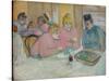 The Ladies in the Dining Room-Henri de Toulouse-Lautrec-Stretched Canvas