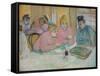 The Ladies in the Dining Room-Henri de Toulouse-Lautrec-Framed Stretched Canvas