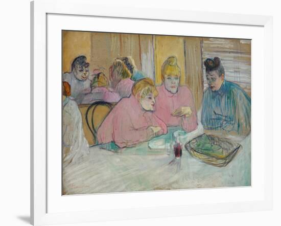 The Ladies in the Dining Room-Henri de Toulouse-Lautrec-Framed Giclee Print