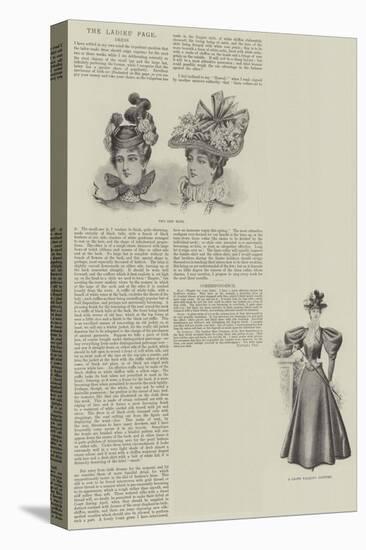 The Ladies' Page, Dress-null-Stretched Canvas