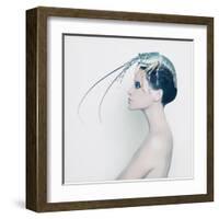 The Lady and the Hummer-Haute Couture-Framed Art Print