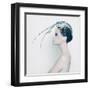 The Lady and the Hummer-Haute Couture-Framed Art Print