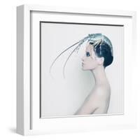 The Lady and the Hummer-Haute Couture-Framed Art Print