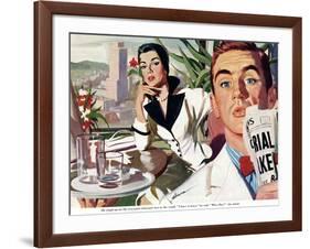 The Lady and the Mug  - Saturday Evening Post "Leading Ladies", August 28, 1954 pg.31-Perry Peterson-Framed Giclee Print