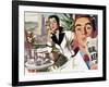 The Lady and the Mug  - Saturday Evening Post "Leading Ladies", August 28, 1954 pg.31-Perry Peterson-Framed Giclee Print