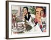 The Lady and the Mug  - Saturday Evening Post "Leading Ladies", August 28, 1954 pg.31-Perry Peterson-Framed Giclee Print