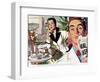 The Lady and the Mug  - Saturday Evening Post "Leading Ladies", August 28, 1954 pg.31-Perry Peterson-Framed Giclee Print