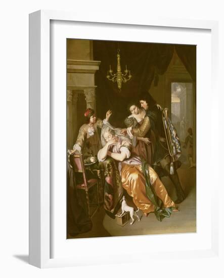 The Lady and the Trumpeter-Jan Verkolje-Framed Giclee Print