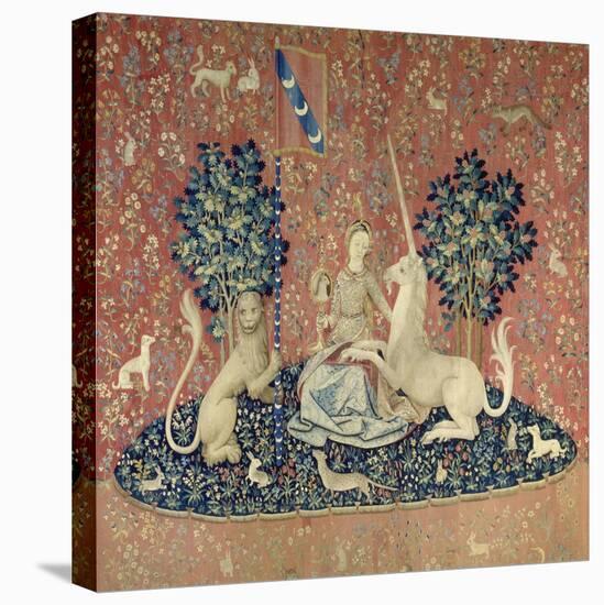 The Lady and the Unicorn, Sight, Between 1484 and 1500-null-Stretched Canvas