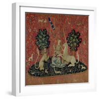 The Lady and the Unicorn: "Sight"-null-Framed Giclee Print