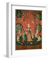 The Lady and the Unicorn: "Smell," circa 1500-null-Framed Giclee Print