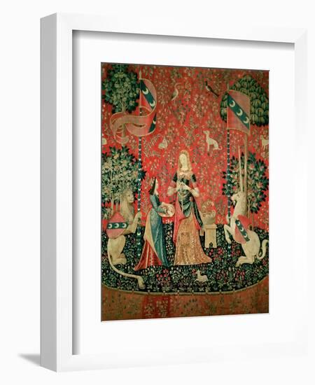 The Lady and the Unicorn: "Smell," circa 1500-null-Framed Giclee Print