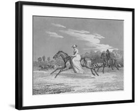 'The Lady at Egham Races', c1810-Richard Barrett Davis-Framed Giclee Print