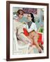 The Lady Broke The Rules  - Saturday Evening Post "Leading Ladies", September 13, 1952 pg.23-Joe de Mers-Framed Giclee Print