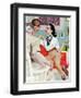 The Lady Broke The Rules  - Saturday Evening Post "Leading Ladies", September 13, 1952 pg.23-Joe de Mers-Framed Giclee Print