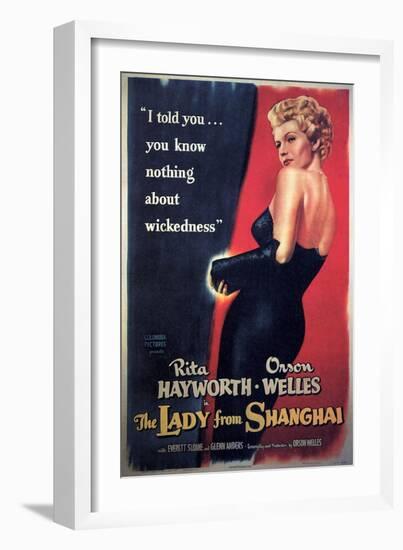 The Lady From Shanghai, Rita Hayworth, Directed by Orson Welles, 1947-null-Framed Giclee Print