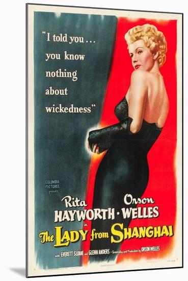 The Lady From Shanghai, Rita Hayworth, Directed by Orson Welles, 1947-null-Mounted Art Print