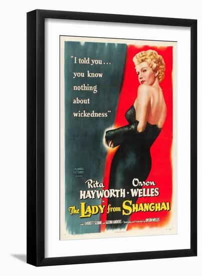 The Lady From Shanghai, Rita Hayworth, Directed by Orson Welles, 1947-null-Framed Art Print