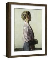 The Lady in Black, 1910 (Oil on Canvas)-William Nicholson-Framed Giclee Print