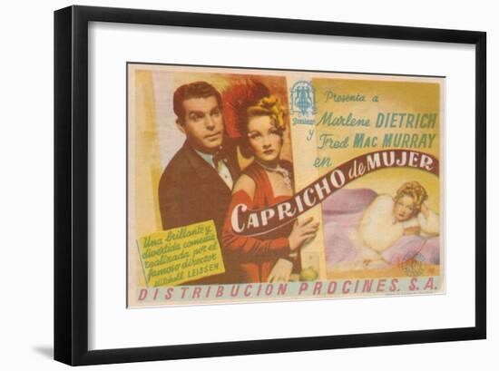 The Lady Is Willing, Spanish Movie Poster, 1942-null-Framed Art Print