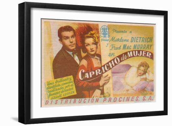 The Lady Is Willing, Spanish Movie Poster, 1942-null-Framed Art Print