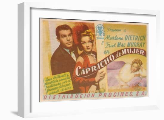 The Lady Is Willing, Spanish Movie Poster, 1942-null-Framed Art Print