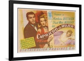 The Lady Is Willing, Spanish Movie Poster, 1942-null-Framed Premium Giclee Print