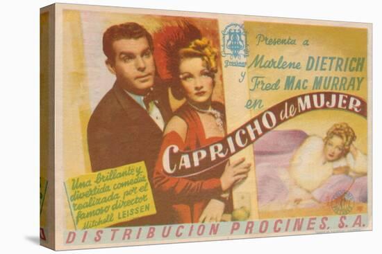 The Lady Is Willing, Spanish Movie Poster, 1942-null-Stretched Canvas