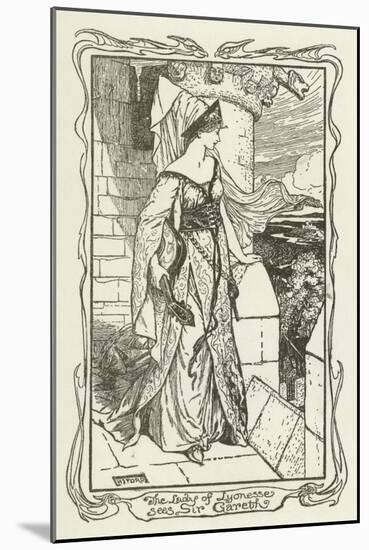 The Lady of Lyonesse Sees Sir Gareth-Henry Justice Ford-Mounted Giclee Print