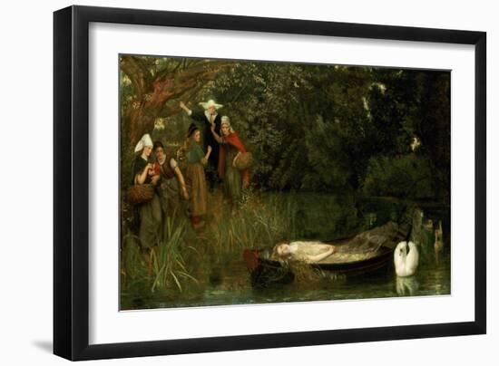 The Lady of Shalott, 1873-Arthur Hughes-Framed Giclee Print