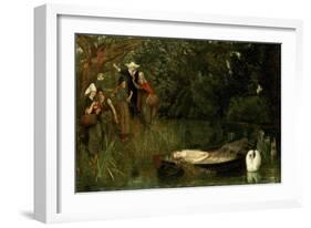 The Lady of Shalott, 1873-Arthur Hughes-Framed Giclee Print