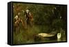 The Lady of Shalott, 1873-Arthur Hughes-Framed Stretched Canvas