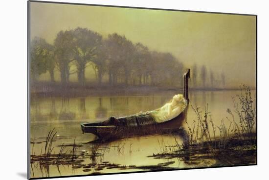 The Lady of Shalott', c.1875-John Atkinson Grimshaw-Mounted Giclee Print