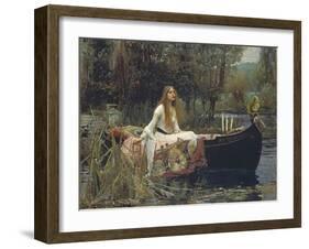 The Lady of Shalott-John William Waterhouse-Framed Premium Giclee Print