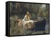 The Lady of Shalott-John William Waterhouse-Framed Stretched Canvas