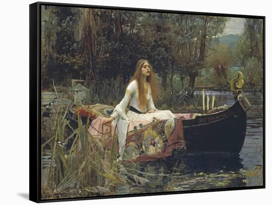 The Lady of Shalott-John William Waterhouse-Framed Stretched Canvas