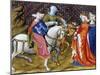 The Lady of the Lake Meeting Guinevere, from "The Story of Lancelot"-null-Mounted Giclee Print
