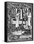 The Lady of the Lake Telleth Arthur of the Sword Excalibur, Illustration from 'Le Morte D'Arthur'-Aubrey Beardsley-Framed Stretched Canvas