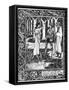 The Lady of the Lake Telleth Arthur of the Sword Excalibur, Illustration from 'Le Morte D'Arthur'-Aubrey Beardsley-Framed Stretched Canvas